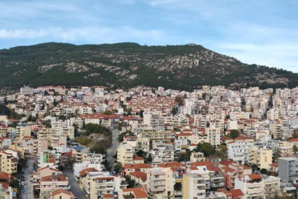 Finas Penthouse,Private Terrace,Great View,Mins From Sea Lägenhet Kavala Exteriör bild