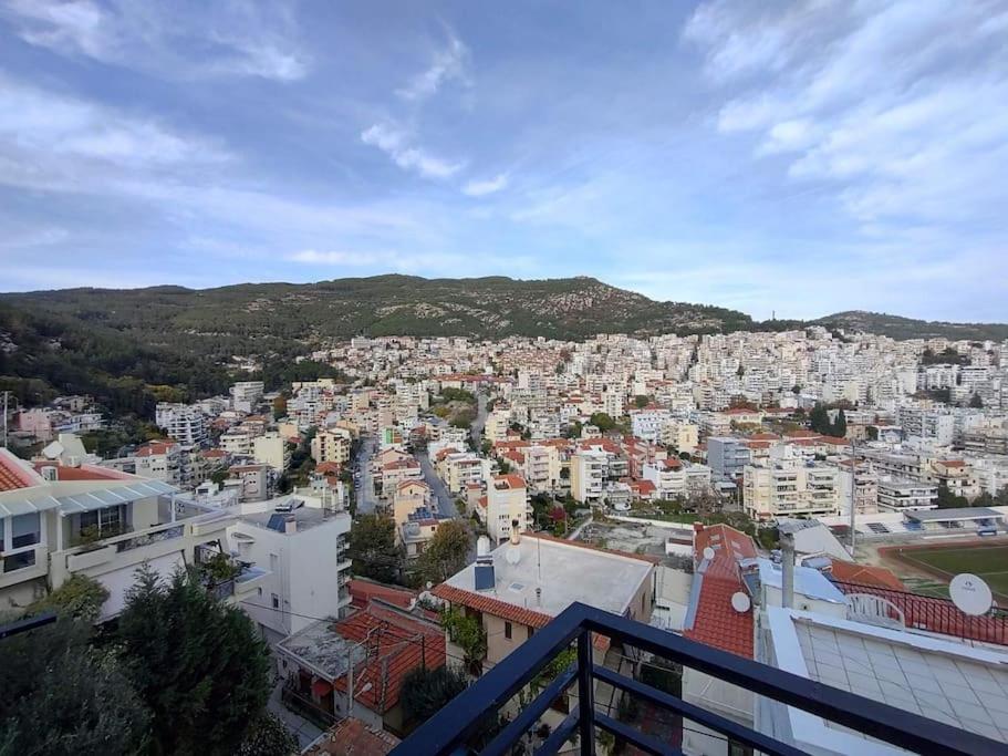 Finas Penthouse,Private Terrace,Great View,Mins From Sea Lägenhet Kavala Exteriör bild