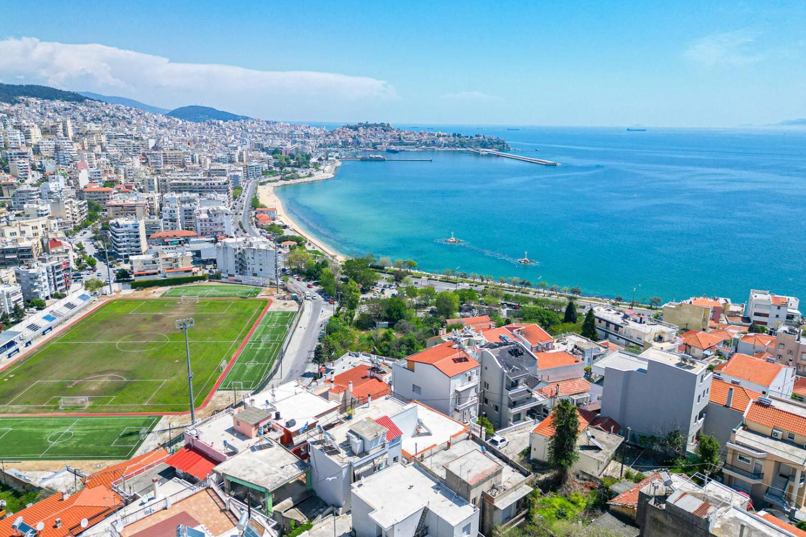 Finas Penthouse,Private Terrace,Great View,Mins From Sea Lägenhet Kavala Exteriör bild