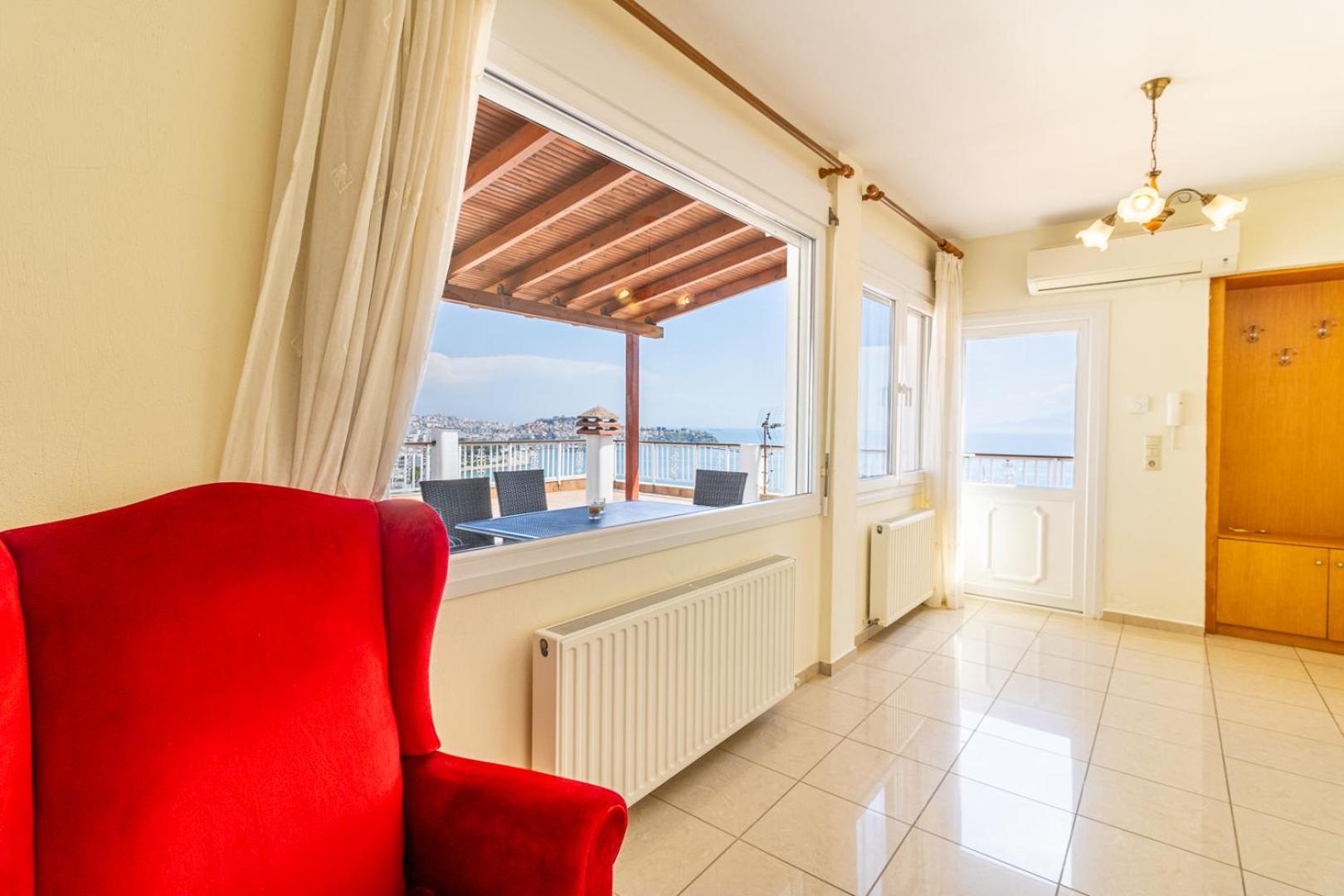 Finas Penthouse,Private Terrace,Great View,Mins From Sea Lägenhet Kavala Exteriör bild