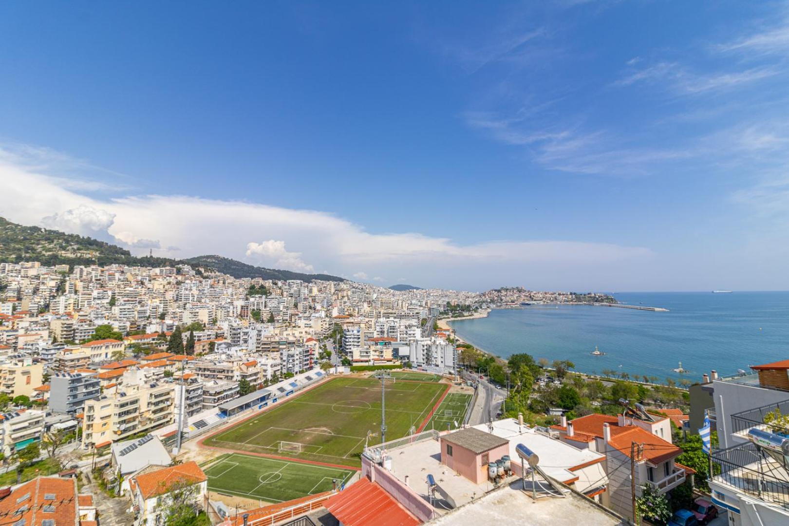 Finas Penthouse,Private Terrace,Great View,Mins From Sea Lägenhet Kavala Exteriör bild